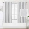 imageHVERSAILTEX 100 Blackout Linen Curtains for Bedroom 96 inch Light Blocking Drapes with Double Face Linen Back Tab Loop Pocket Textured Burlap Curtains for Living Room 2 Panels Heather Off WhiteHeather White