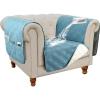 imageHVERSAILTEX 100 Waterproof Couch Cover for 3 Cushion Couch Traditional Chesterfield Sofa Cover for Dogs Furniture Protector Cover with with Extra Long Armrest Cover for Pet CatSofa GreyBeigeSmoke BlueBeige