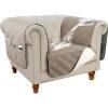 imageHVERSAILTEX 100 Waterproof Couch Cover for 3 Cushion Couch Traditional Chesterfield Sofa Cover for Dogs Furniture Protector Cover with with Extra Long Armrest Cover for Pet CatSofa GreyBeigeTaupeBeige