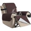 imageHVERSAILTEX 100 Waterproof Recliner Chair Cover NonSlip Reclining Cover for Recliner Chair Washable Dog Chair Cover Stay in Place Ideal Furniture Protector with Elastic Straps Recliner BlackBrown