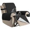 imageHVERSAILTEX 100 Waterproof Recliner Chair Cover NonSlip Reclining Cover for Recliner Chair Washable Dog Chair Cover Stay in Place Ideal Furniture Protector with Elastic Straps Recliner BlackBlack