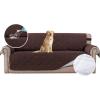 imageHVERSAILTEX 100 Waterproof Sofa Slipcover Washable Loveseat Cover for 2 Cushion Cover NonSlip Furniture Protector with Puppy Paw Silicone Backing Couch Cover for Pets Dogs Loveseat BlackBrown