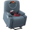 imageHVERSAILTEX 100 Waterproof Stretch Recliner Cover Electric Power Lift Recliner Chair Cover for Elderly People with Side Pocket Soft Thick Jacquard Medium Stone BlueStone Blue