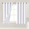 imageHVERSAILTEX Blackout Curtains for Windows Super HeavyDuty Lined Darkness Drapes for Bedroom Privacy Assured Window Treatment for Patio Pack of 2 52 x 108 inch White Front with White LinerWhiteWhite