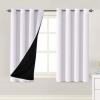 imageHVERSAILTEX Blackout Curtains for Windows Super HeavyDuty Lined Darkness Drapes for Bedroom Privacy Assured Window Treatment for Patio Pack of 2 52 x 108 inch White Front with White LinerWhiteBlack