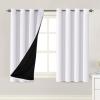 imageHVERSAILTEX Blackout Curtains for Windows Super HeavyDuty Lined Darkness Drapes for Bedroom Privacy Assured Window Treatment for Patio Pack of 2 52 x 108 inch White Front with White LinerWhiteGreish White