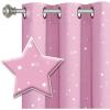 imageHVERSAILTEX Blackout Star Curtains for Kids Room Boys Girls Twinkle Silver Stars Thermal Insulated Cute Thick Soft Curtain Drapes Grommet Top 1 Panel 52quot W x 63quot L GreyPinkSilver