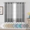 imageHVERSAILTEX Curtains 96 inches Long Linen CurtainsNatural Linen Blended Sheer CurtainPanelsDrapes for Living Room Home Decorative Privacy Window Treatment Nickel Grommets NaturalCharcoal Grey