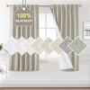 imageHVERSAILTEX Faux Linen 100 Blackout Curtains for Bedroom 84 inches Long Thermal Insulated Textured Linen Look Curtain Back TabRod PocketHook Belt Draperies 2 Panels 52 x 84 Inch IvoryStone