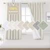 imageHVERSAILTEX Faux Linen 100 Blackout Curtains for Bedroom 84 inches Long Thermal Insulated Textured Linen Look Curtain Back TabRod PocketHook Belt Draperies 2 Panels 52 x 84 Inch IvoryAntique White