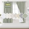 imageHVERSAILTEX Faux Linen 100 Blackout Curtains for Bedroom 84 inches Long Thermal Insulated Textured Linen Look Curtain Back TabRod PocketHook Belt Draperies 2 Panels 52 x 84 Inch IvorySage