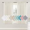 imageHVERSAILTEX Natural Linen Blended Curtains 84 Inches Length 2 Panels Textured Woven Linen Sheer Curtain Drapes for Living RoomBedroom Light Filtering Rod Pocket Casual Draperies  Off WhiteIvory