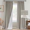 imageHVERSAILTEX Pinch Pleated Full Blackout Curtains Linen Blended Chenille Blackout Curtains 84 inch Length 2 Panels Bedroom Thermal Insulated Farmhouse Neutral Track Drapes with Hooks Heather NaturalHeather Stone