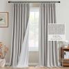 imageHVERSAILTEX Pinch Pleated Full Blackout Curtains Linen Blended Chenille Blackout Curtains 84 inch Length 2 Panels Bedroom Thermal Insulated Farmhouse Neutral Track Drapes with Hooks Heather NaturalHeather Cloud