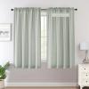 imageHVERSAILTEX Sheer Curtains 84 inches Long NoSeeThrough Farmhouse Light Filtering Drapes for Living RoomBedroom SemiSheer Privacy Window Panels with Rod Pocket Natural 2 PanelsSage