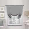 imageHVERSAILTEX Tie Up Curtain Thermal Insulated Short Window Shade Light Blocking Curtains for BathroomKitchen Rod Pocket Panel 46in Wide by 63in Long IvoryDove Gray