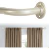 imageHVERSAILTEX Wrap Around Black Curtain Rod for Windows 185 to 435 Inch 34 Inch Adjustable Heavy Duty Blackout Curtain Rods Telescoping Curved Drapery Rods for Bedroom InoorOutdoorNickel