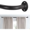 imageHVERSAILTEX Wrap Around Black Curtain Rod for Windows 185 to 435 Inch 34 Inch Adjustable Heavy Duty Blackout Curtain Rods Telescoping Curved Drapery Rods for Bedroom InoorOutdoorBronze