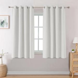 imageHVERSAILTEX Blackout Linen Curtains 84 inch Length 2 Panels Thick Light Blocking Curtain Thermal Insulated Window Drapes for Bedroom Rustic Farmhouse Curtains for Living Room  Heather Light TaupeHeather Natural