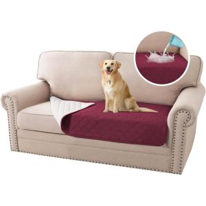 imageHVERSAILTEX Cooling Dog Blanket Soft Dog Bed Cover Cold Sofa Couch Cover for Dogs Washable NonSlip Pet Blanket for Sofa Furniture 32quot x 74quot Glacier GrayBurgundy