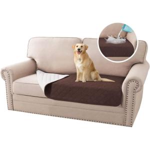 imageHVERSAILTEX Cooling Dog Blanket Soft Dog Bed Cover Cold Sofa Couch Cover for Dogs Washable NonSlip Pet Blanket for Sofa Furniture 32quot x 74quot Glacier GrayBrown