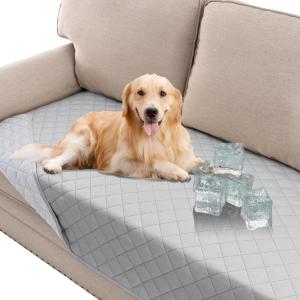 imageHVERSAILTEX Cooling Dog Blanket Soft Dog Bed Cover Cold Sofa Couch Cover for Dogs Washable NonSlip Pet Blanket for Sofa Furniture 32quot x 74quot Glacier GrayGlacier Gray
