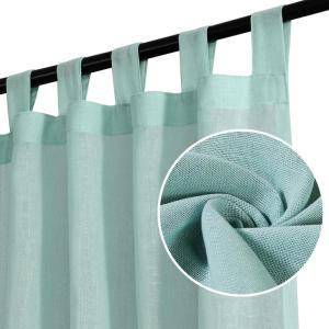 imageHVERSAILTEX Linen Blended Sheer Curtains 72 Inches Length 2 Panels Textured Woven Linen Sheers Curtain Drapes for Living RoomBedroom Light Filtering Tab Top Casual Draperies  Sea MistSea Mist