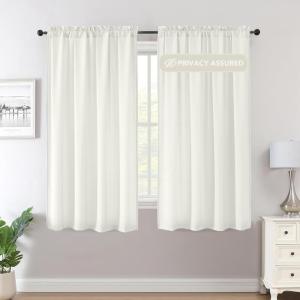 imageHVERSAILTEX Sheer Curtains 84 inches Long NoSeeThrough Farmhouse Light Filtering Drapes for Living RoomBedroom SemiSheer Privacy Window Panels with Rod Pocket Natural 2 PanelsBeige