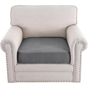 imageHVERSAILTEX Suede Stretch Couch Cushion Covers Sofa Cushion Covers Replacement Sectional Couch Seat Cover Protector Slipcovers for Pets Washable 3 Piece Sofa Covers for 3 Cushion NaturalGrey