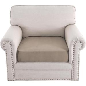 imageHVERSAILTEX Suede Stretch Couch Cushion Covers Sofa Cushion Covers Replacement Sectional Couch Seat Cover Protector Slipcovers for Pets Washable 3 Piece Sofa Covers for 3 Cushion NaturalSand