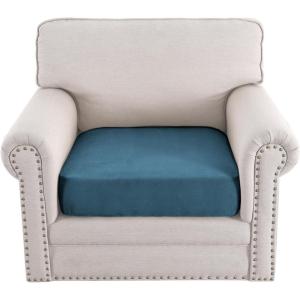 imageHVERSAILTEX Suede Stretch Couch Cushion Covers Sofa Cushion Covers Replacement Sectional Couch Seat Cover Protector Slipcovers for Pets Washable 3 Piece Sofa Covers for 3 Cushion NaturalStone Blue
