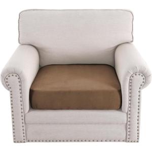 imageHVERSAILTEX Suede Stretch Couch Cushion Covers Sofa Cushion Covers Replacement Sectional Couch Seat Cover Protector Slipcovers for Pets Washable 3 Piece Sofa Covers for 3 Cushion NaturalMocha