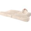 imageHVERSAILTEX Stretch Velvet 3 Piece T Cushion Sofa Slipcovers for Living Room Individually Sofa Covers for 3 Cushion Seat Cushion Covers Stay with Elastic Bands Sofa MochaIvory