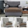 imageHVERSAILTEX Stretch Velvet 3 Piece T Cushion Sofa Slipcovers for Living Room Individually Sofa Covers for 3 Cushion Seat Cushion Covers Stay with Elastic Bands Sofa MochaMocha