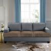 imageHVERSAILTEX Stretch Velvet 3 Piece T Cushion Sofa Slipcovers for Living Room Individually Sofa Covers for 3 Cushion Seat Cushion Covers Stay with Elastic Bands Sofa MochaMocha