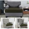 imageHVERSAILTEX Stretch Velvet 3 Piece T Cushion Sofa Slipcovers for Living Room Individually Sofa Covers for 3 Cushion Seat Cushion Covers Stay with Elastic Bands Sofa MochaOlive