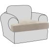 imageHVERSAILTEX Stretch Velvet 3 Piece T Cushion Sofa Slipcovers for Living Room Individually Sofa Covers for 3 Cushion Seat Cushion Covers Stay with Elastic Bands Sofa MochaFrench Oak