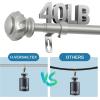 imageHVERSAILTEX Curtain Rods for Windows 162 to 594 Inches 34quot inch Diameter Adjustable Heavy Duty Drapery Rods Splicing Curtains Rods with Easy Install Design Extendable Curtain Rod WhiteBrushed Nickel