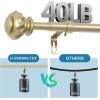 imageHVERSAILTEX Curtain Rods for Windows 162 to 594 Inches 34quot inch Diameter Adjustable Heavy Duty Drapery Rods Splicing Curtains Rods with Easy Install Design Extendable Curtain Rod WhitePale Gold
