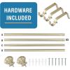 imageHVERSAILTEX Curtain Rods for Windows 162 to 594 Inches 34quot inch Diameter Adjustable Heavy Duty Drapery Rods Splicing Curtains Rods with Easy Install Design Extendable Curtain Rod WhitePale Gold