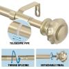 imageHVERSAILTEX Curtain Rods for Windows 162 to 594 Inches 34quot inch Diameter Adjustable Heavy Duty Drapery Rods Splicing Curtains Rods with Easy Install Design Extendable Curtain Rod WhitePale Gold