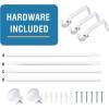 imageHVERSAILTEX Curtain Rods for Windows 162 to 594 Inches 34quot inch Diameter Adjustable Heavy Duty Drapery Rods Splicing Curtains Rods with Easy Install Design Extendable Curtain Rod WhiteWhite