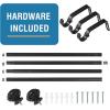 imageHVERSAILTEX Curtain Rods for Windows 162 to 594 Inches 34quot inch Diameter Adjustable Heavy Duty Drapery Rods Splicing Curtains Rods with Easy Install Design Extendable Curtain Rod WhiteMatte Black
