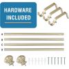 imageHVERSAILTEX Curtain Rods for Windows 162 to 594 Inches 34quot inch Diameter Adjustable Heavy Duty Drapery Rods Splicing Curtains Rods with Easy Install Design Extendable Curtain Rod WhitePale Gold