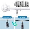 imageHVERSAILTEX Curtain Rods for Windows 162 to 594 Inches 34quot inch Diameter Adjustable Heavy Duty Drapery Rods Splicing Curtains Rods with Easy Install Design Extendable Curtain Rod WhiteWhite