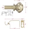 imageHVERSAILTEX Curtain Rods for Windows 162 to 594 Inches 34quot inch Diameter Adjustable Heavy Duty Drapery Rods Splicing Curtains Rods with Easy Install Design Extendable Curtain Rod WhitePale Gold