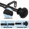 imageHVERSAILTEX Curtain Rods for Windows 162 to 594 Inches 34quot inch Diameter Adjustable Heavy Duty Drapery Rods Splicing Curtains Rods with Easy Install Design Extendable Curtain Rod WhiteMatte Black