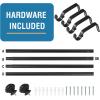 imageHVERSAILTEX Curtain Rods for Windows 162 to 594 Inches 34quot inch Diameter Adjustable Heavy Duty Drapery Rods Splicing Curtains Rods with Easy Install Design Extendable Curtain Rod WhiteMatte Black