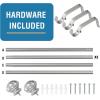 imageHVERSAILTEX Curtain Rods for Windows 162 to 594 Inches 34quot inch Diameter Adjustable Heavy Duty Drapery Rods Splicing Curtains Rods with Easy Install Design Extendable Curtain Rod WhiteBrushed Nickel