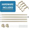 imageHVERSAILTEX Curtain Rods for Windows 162 to 594 Inches 34quot inch Diameter Adjustable Heavy Duty Drapery Rods Splicing Curtains Rods with Easy Install Design Extendable Curtain Rod WhitePale Gold